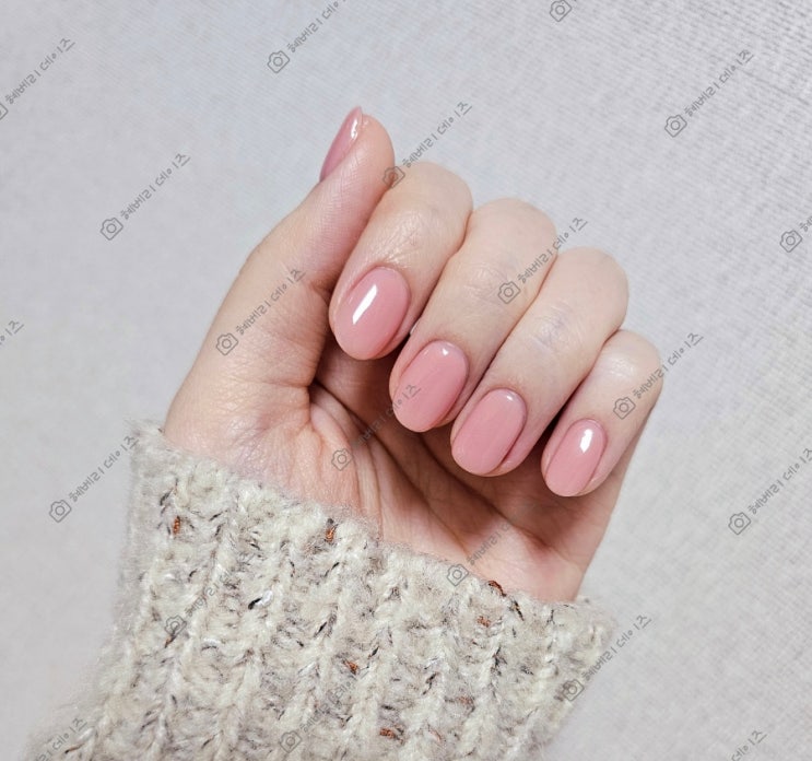  손톱 랩핑 후 누디핑크 풀 컬러 네일 후기 (플레나네일)