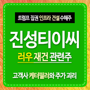 진성티이씨 주가 <b>트럼프</b> 수혜주 <b>우크라이나</b> 재건 관련주 고객사... 