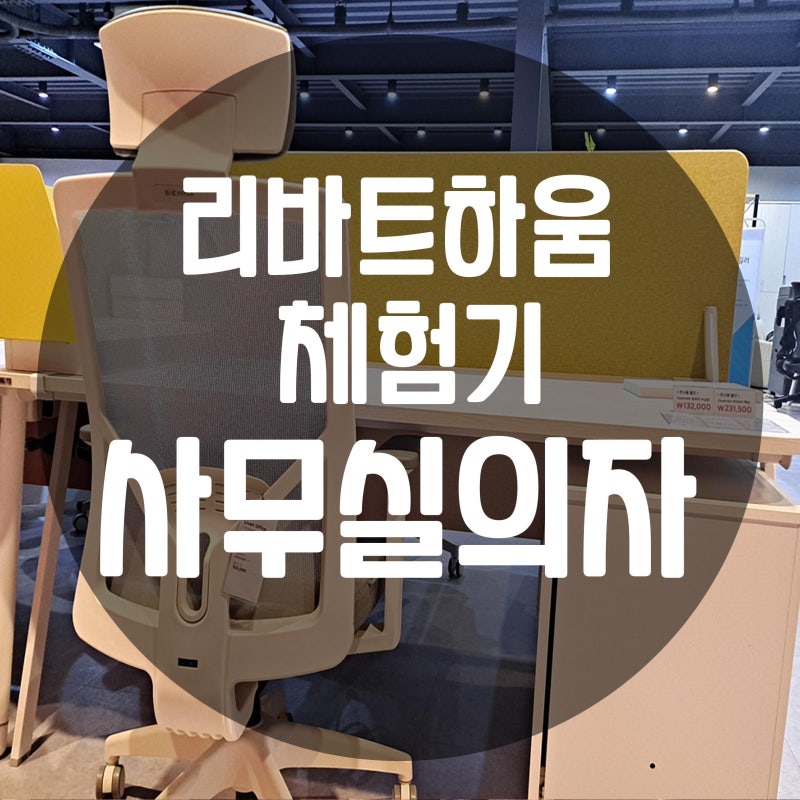 목디스크 리바트하움 컴퓨터의자 사무실의자 체험