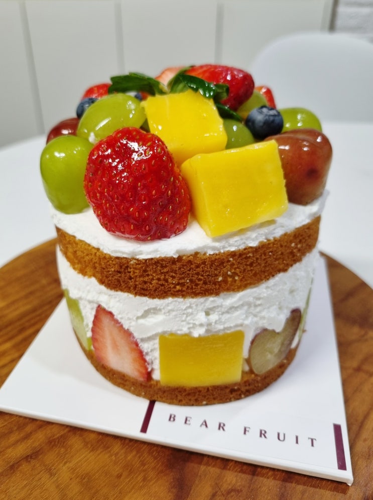  동탄역 케이크 맛집, 꽃열매맺다 모둠과일 케이크 예약 후기