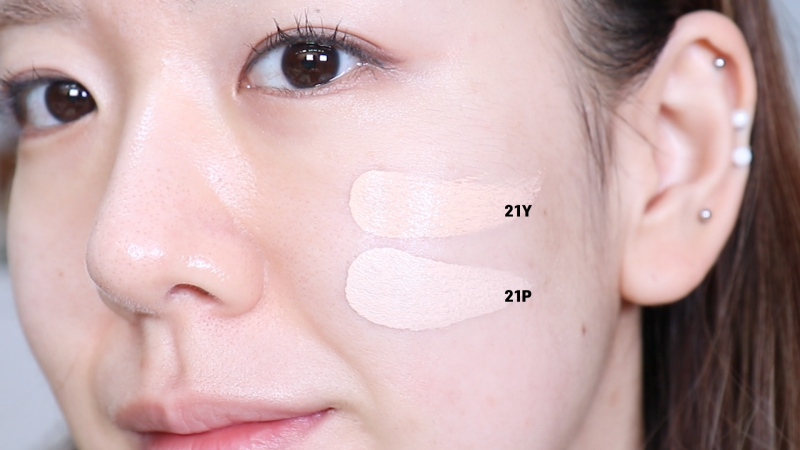 네이밍 제로 쿠션 21P 21Y 컬러 비교 (모공 커버 쿠션, 지성 겨울 쿠션 추천)
