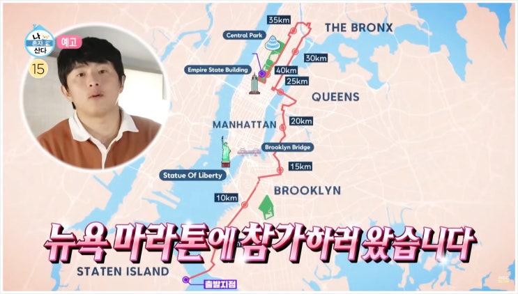  기안84 나혼자산다 뉴욕마라톤대회 죽음의다리 퀸즈버러교 풀코스 급수대 에너지젤 체력보충 시민응원 태극기 호흡곤란 체력한계 인체의신비 방전된몸