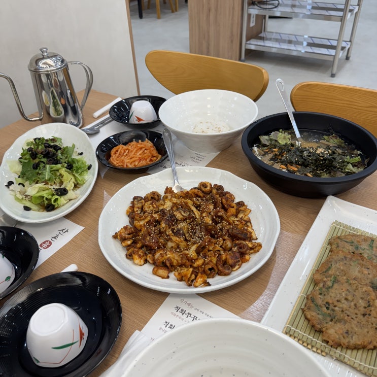  용인 수지 맛집 동천동 밥집 산촌신쭈꾸미 연말모임 추천 한식당이야