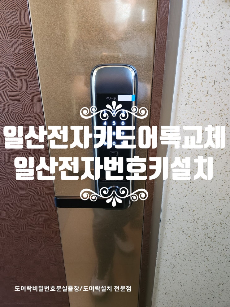  일산 덕이동열쇠 전자키 도어록 교체, 하이파크3단지 번호키 설치