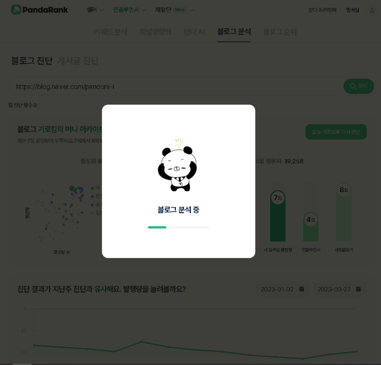  판다랭크 재미로 보는 블로그 순위 & 분석