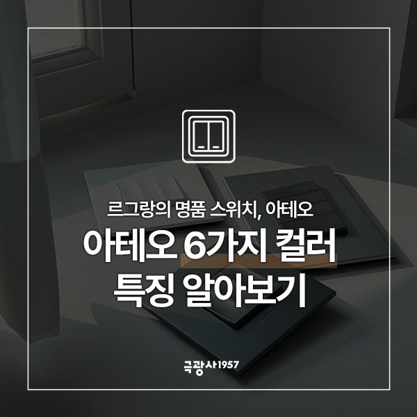 공간을 특별하게 바꿔주는, 르그랑 아테오 스위치 6가지 컬러 특징!