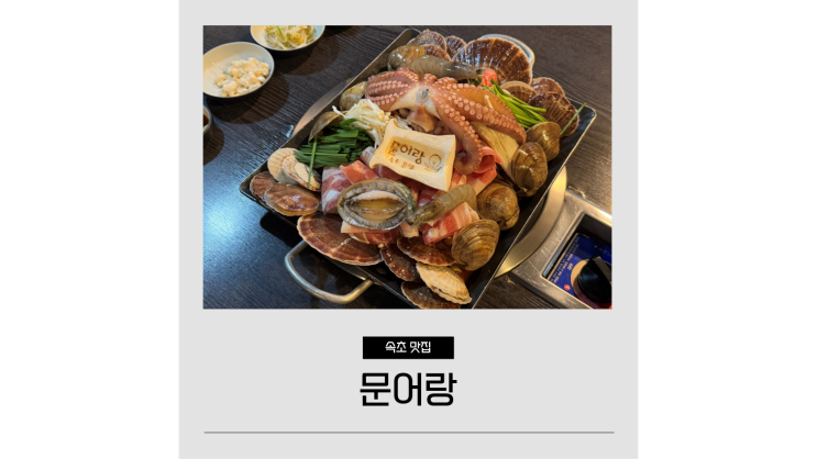  영랑호 맛집 문어랑 현지인 속초 맛집 추천