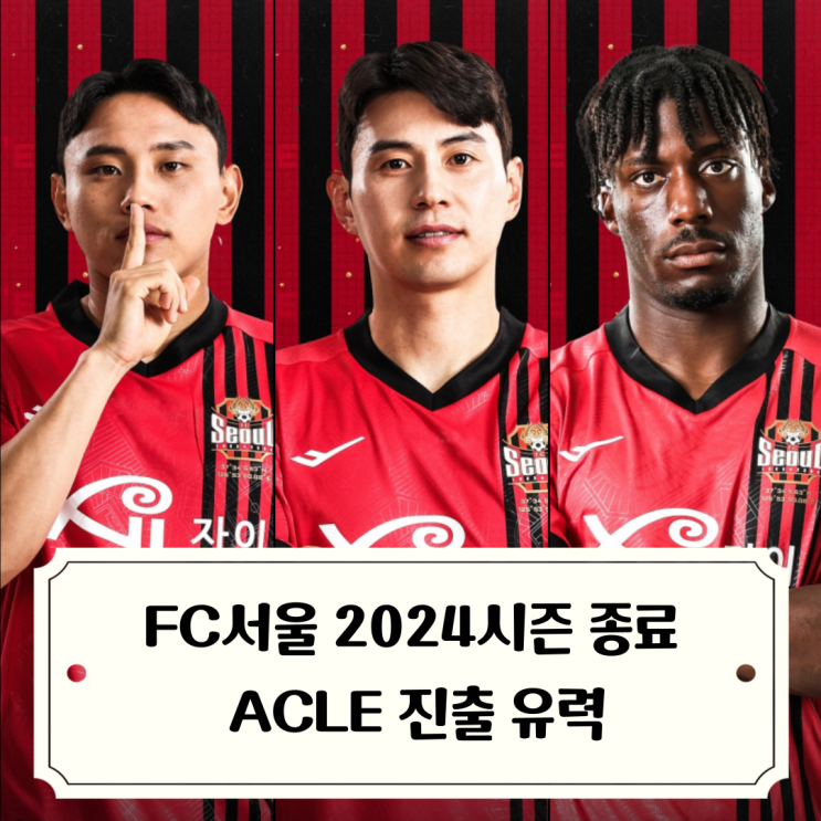 FC서울 2024시즌 <b>4위</b>로 시즌 종료 / <b>아시아</b> 챔피언스리그... 
