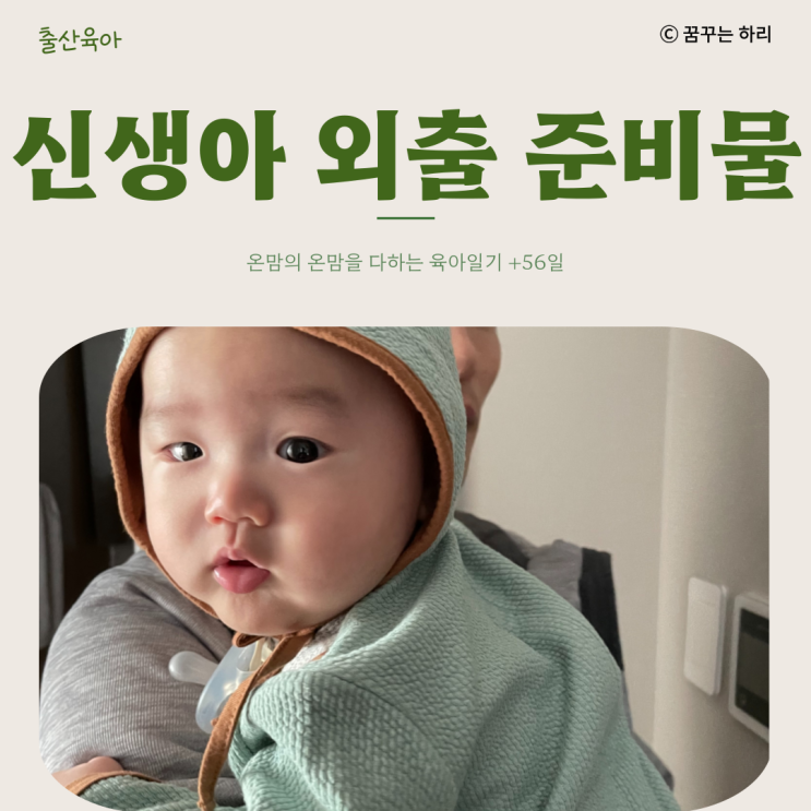  온맘의 육아일기 D+56일 8주차 수유텀 수면시간 신생아 외출 준비물 신생아 외출 안전팁 주의사항