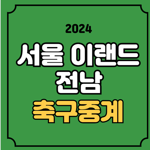서울<b>이랜드 전남</b> 축구 중계 경기일정 2024년 11월 24일 서울... 