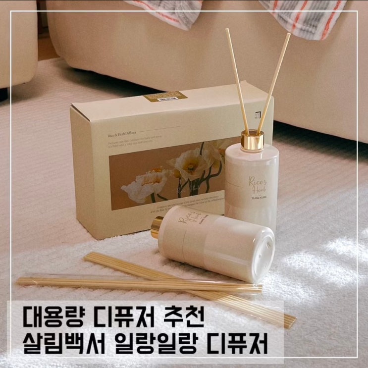  살림백서 라이스 앤 허브 대용량 디퓨저 추천 일랑일랑 후기