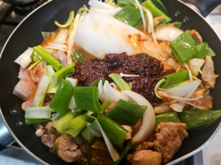  김치짜글이 저녁차릴때 - 해장,식사로 굿