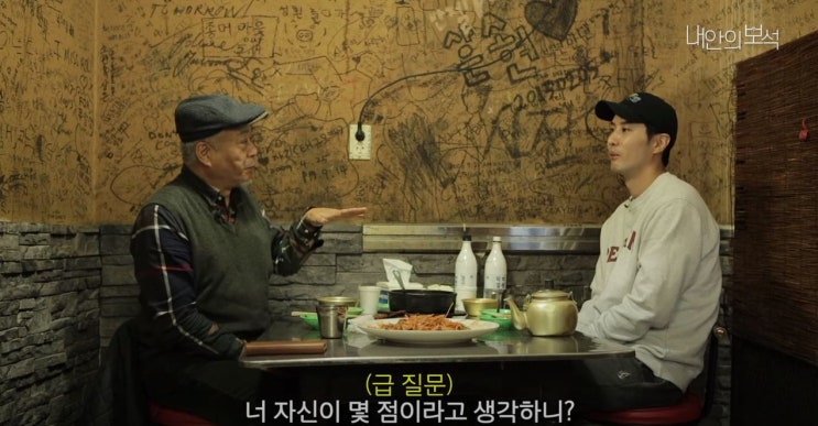  자신이 몇 점이라고 생각하세요?