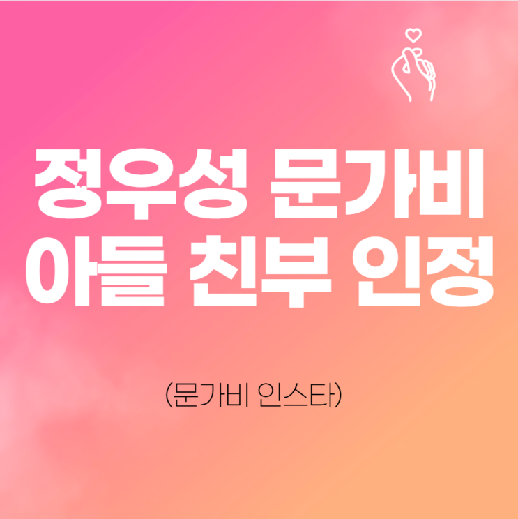  정우성 문가비 아들 친부 인정(문가비 인스타)