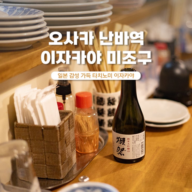  오사카 난바역 이자카야 추천 안주 맛집 타치노미 미조구