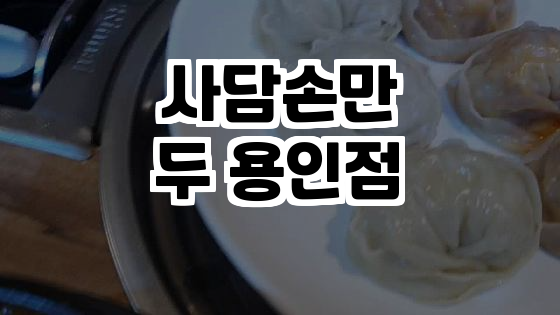  용인의 수제 만두 천국! 사담손만두 용인점 방문기
