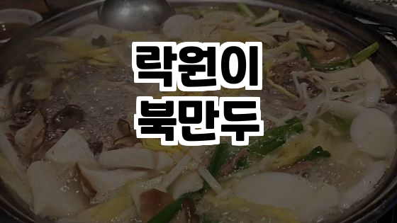  김포의 만두 맛집, 락원이북만두에서 특별한 한끼!