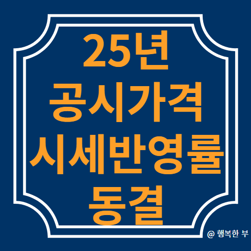  25년 공시가격 시세반영률 동결