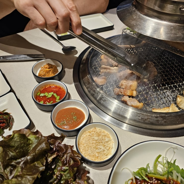  당산역 고기집 진안생숯불구이 회식장소로 굿!