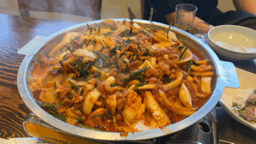  울산 북구 상안동 단체모임 룸 오리백숙 오리불고기 신답가든