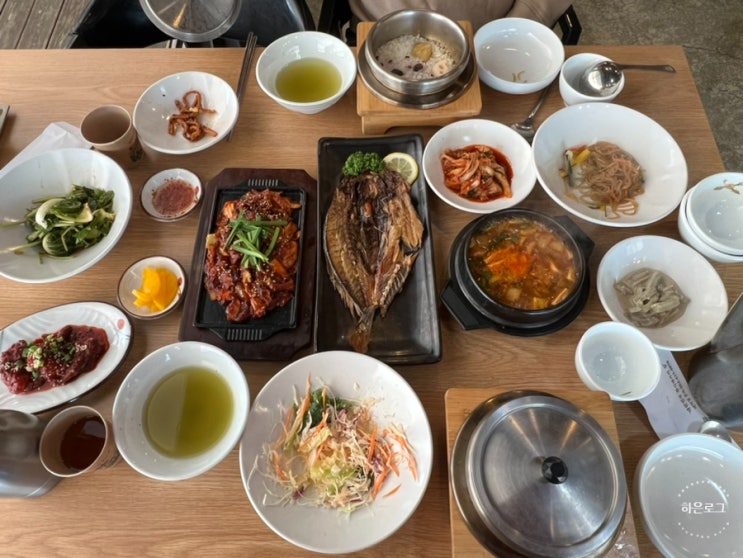  송해공원 연지담 한식밥집 부모님 모시고 가기 좋은 맛집 점심 후기