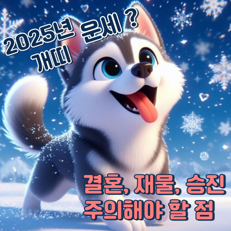  2025년 개띠 운세 (결혼, 재물, 승진, 주의해야 할 점)
