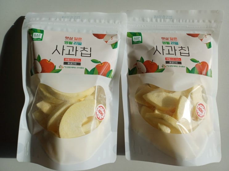  동결건조 사과칩 아이들 건강간식 추천