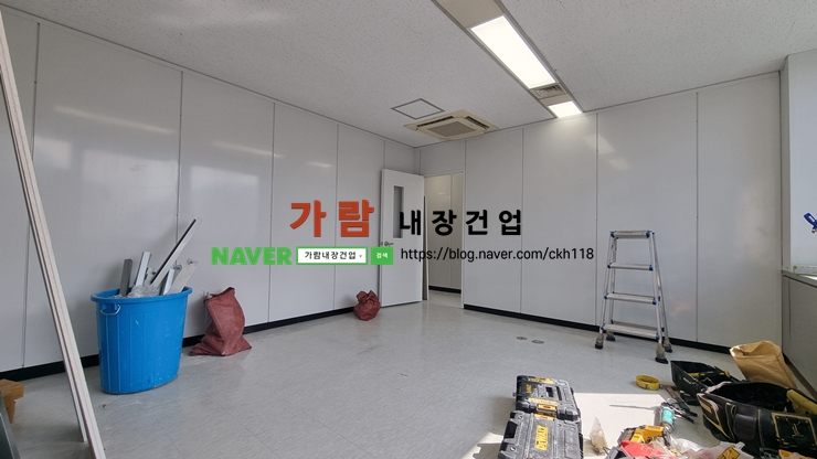  경남 김해 사무실가벽 SGP판넬 65형 A-TYPE 사무실 칸막이 시공현장