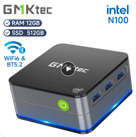 GMKtec G2 미니 PC, 인텔 12세대 N100, 12GB+512GB, WiFi 6 지원