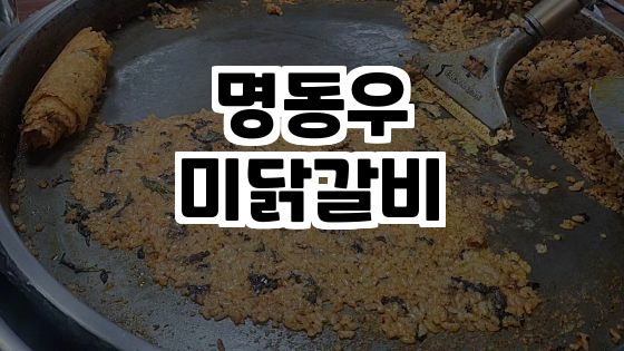  춘천의 명물, 명동우미닭갈비 맛집 소개!