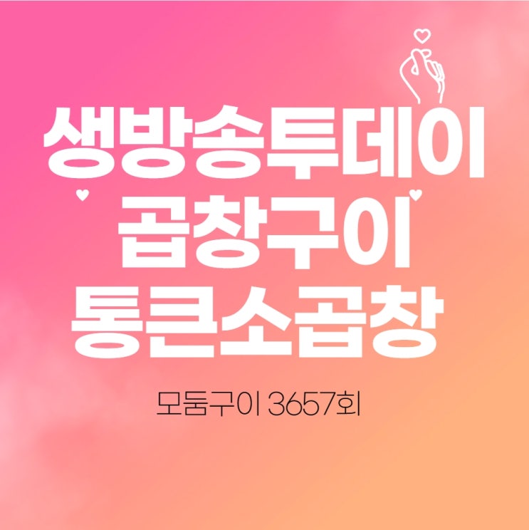  생방송투데이 곱창구이 통큰소곱창 모둠구이 3657회
