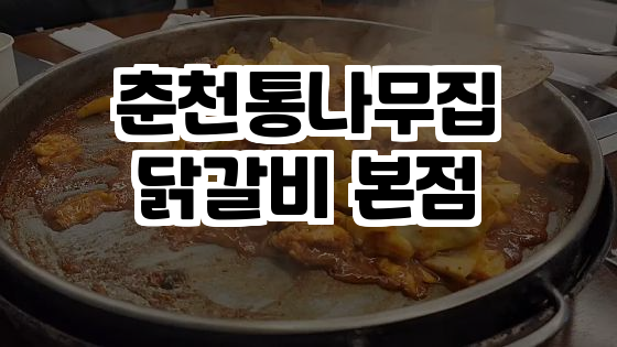  춘천의 맛을 담은 통나무집닭갈비 본점! 