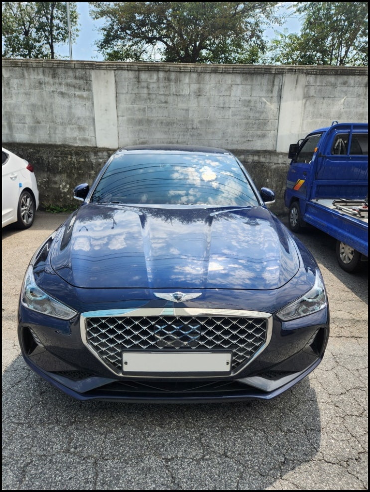  인천자동차유리 교환 제네시스 G70 앞유리 교체 수리 전문업체