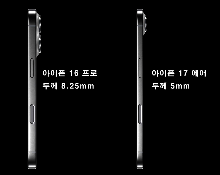  애플 아이폰 17 에어 두께 가격 성능 스펙 카메라 폴더블폰