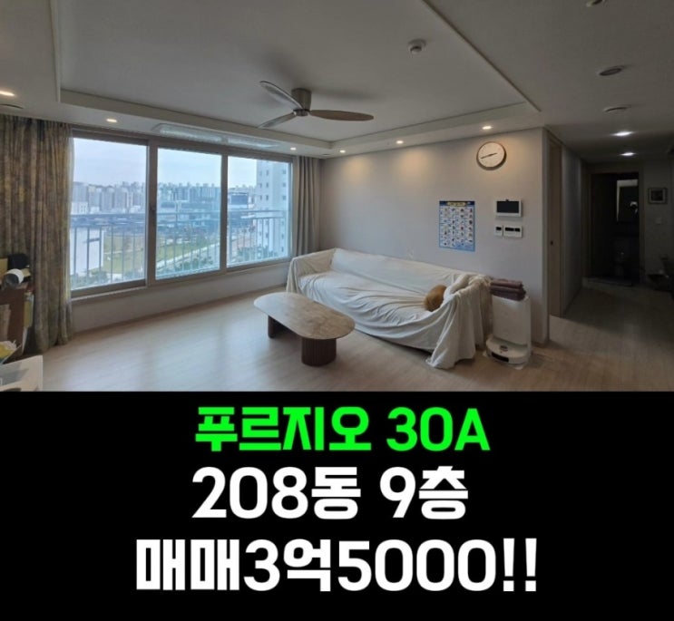  군산푸르지오 30평 공원뷰 208동9층 매매!*시스템에어컨2.간접조명.식기세척기.거실실링팬까지