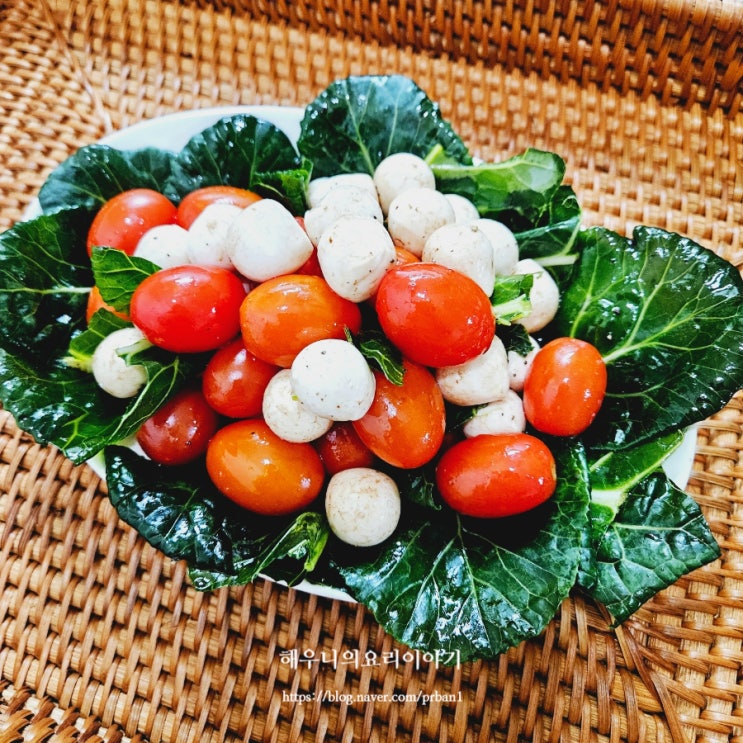 토마토모짜렐라치즈 방울토마토 샐러드 생모짜렐라치즈 요리