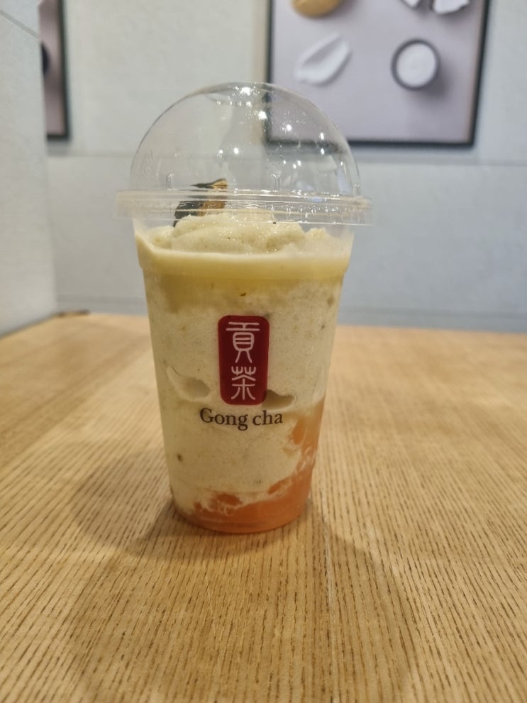  공차 신메뉴 청귤 요거티 크러쉬와 핑크펄 리뷰(가격, 칼로리, 맛은?)