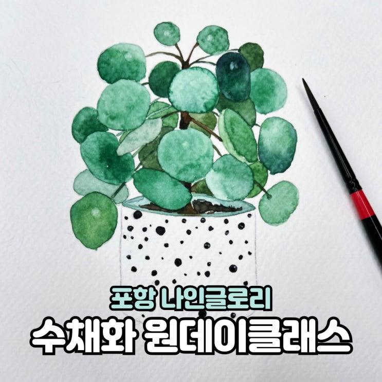  수채화 초보도 쉽게! 포항 원데이클래스에서 식물화분 수채화로 마음을 힐링하세요