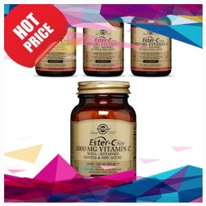 솔가 에스터-C 플러스 1000mg 비타민 C 타블렛, 60정, 4개