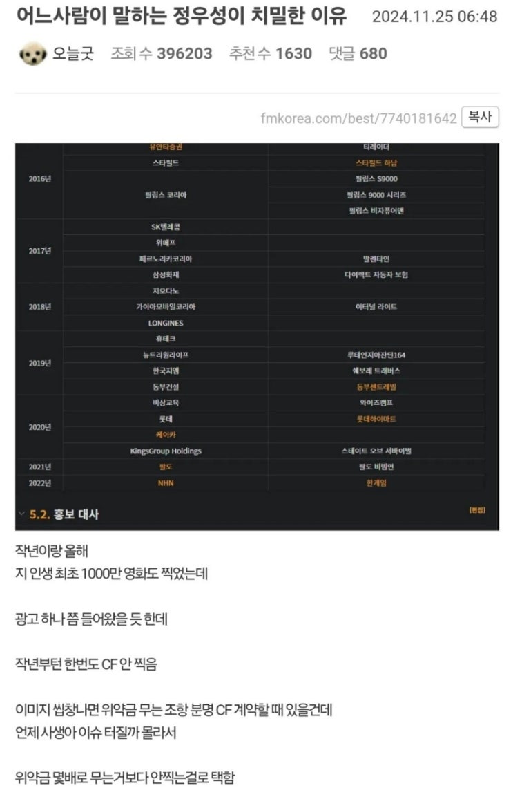 정우성이 혼외자 논란에서 보인 리스크 관리 정우성이 혼외자 논란에서 보인 리스크 관리