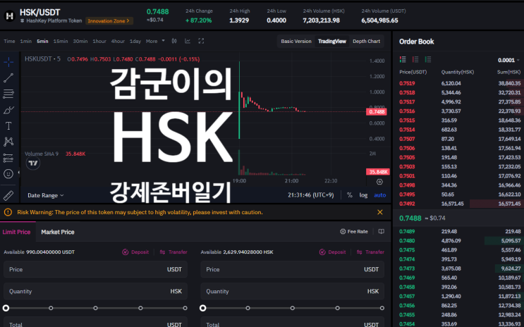  해시키 거래소 HSK 코인 존버