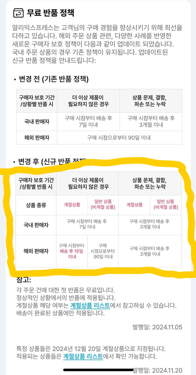  알리익스프레스 환불신청 하는 방법 환불과정 무료반품환불