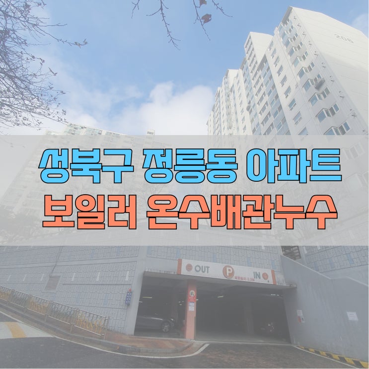  # 성북구 정릉동(정릉로) 중앙하이츠빌 보일러 온수배관 누수 #