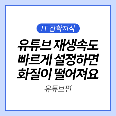  [IT 잡학사전] 유튜브 재생속도를 빠르게 설정하면 화질이 떨어져요 삼성 비즈니스 TV BED 시리즈와 함께 해결 방법 알아보기