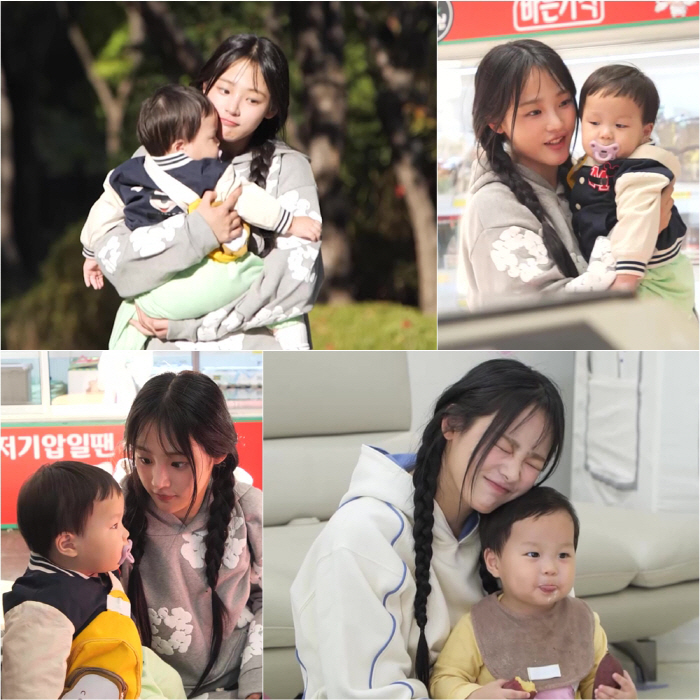 '<b>슈돌</b>' <b>김준호</b> 둘째子 <b>정우</b>, '뉴진스' 민지 누나 껌딱지 됐다... 