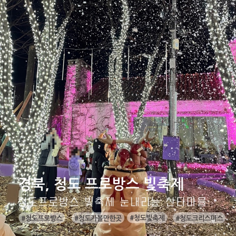 청도 프로방스 크리스마스 빛축제 눈 내리는 시간 장소, 예약 할인