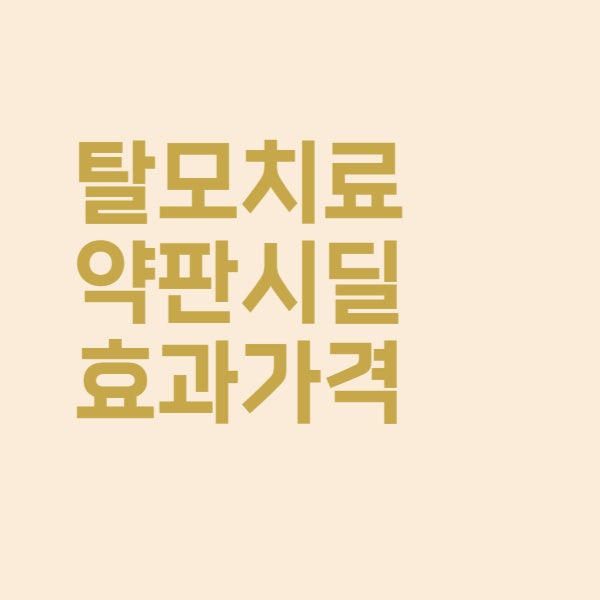  탈모 치료약 판시딜 가격 남성형 탈모증 판시딜액 효과를 알아보았더니
