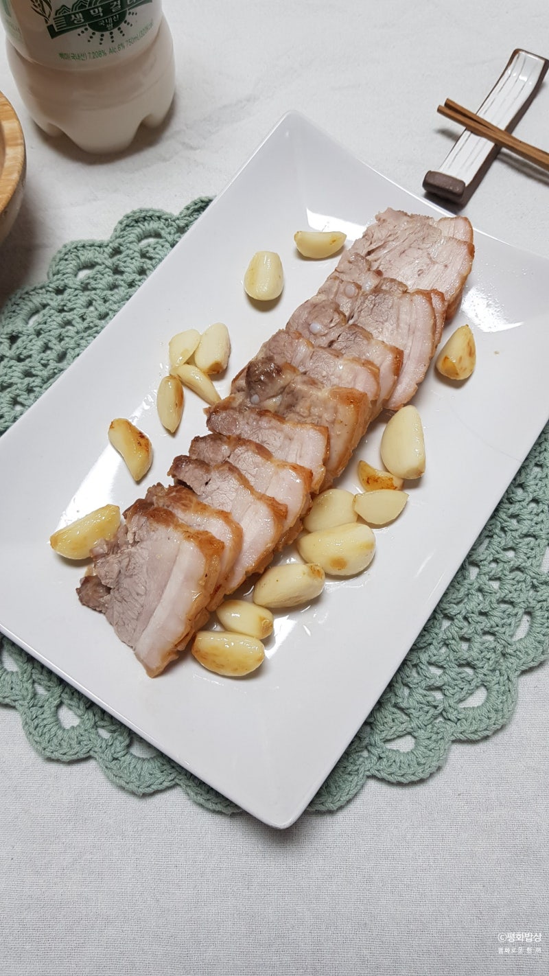 류수영 수육｜무수분 스텐냄비 마늘수육 바베큐맛 편스토랑 삶는법 통삼겹 보쌈 김장김치랑....