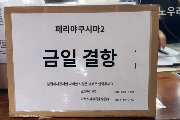  야쿠시마 미야노우라항 가고시마 고속페리 토피앤로켓 현장 발권 후기/ 저속페리 결항