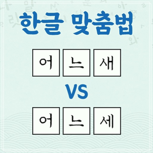  어느새 어느세 맞는것은?